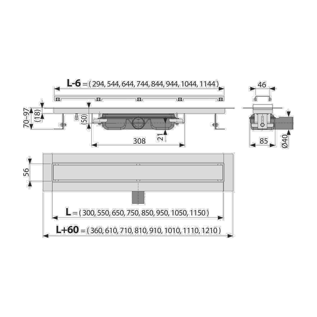 Душевой лоток AlcaPlast APZ115 Marble Low Душевой лоток AlcaPlast APZ115 Marble Low