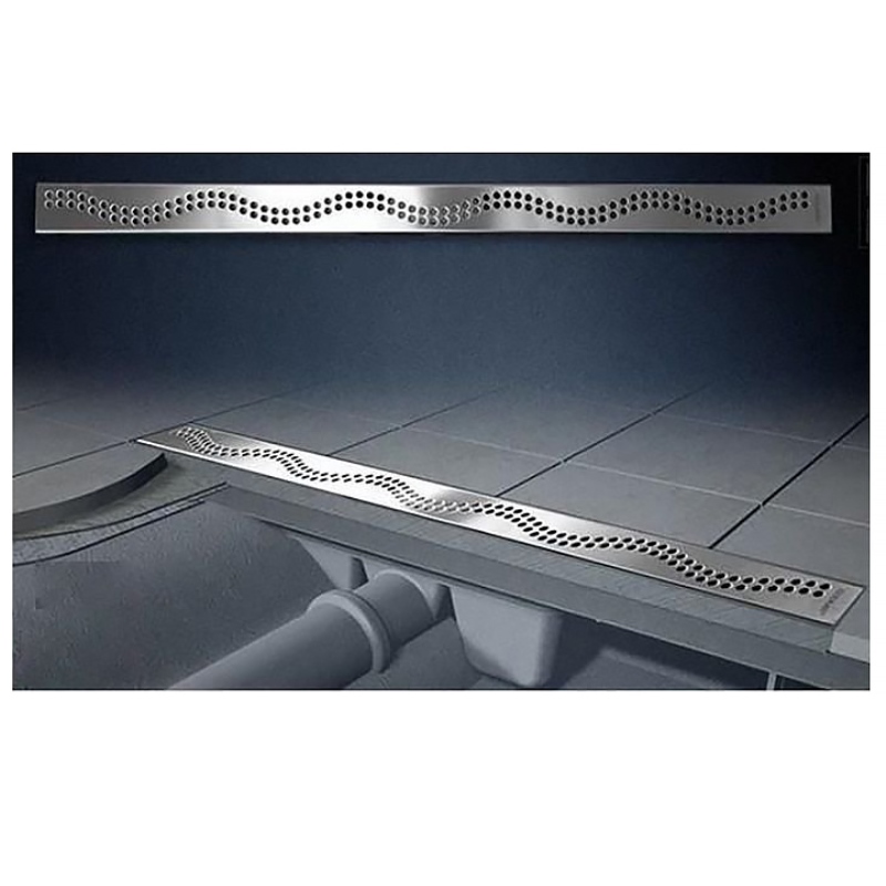 Лоток душевой APZ9 750 мм, с порогами для перф. решетки (с решеткой), нерж.сталь Лоток душевой APZ9 750 мм, с порогами для перф. решетки (с решеткой), нерж.сталь