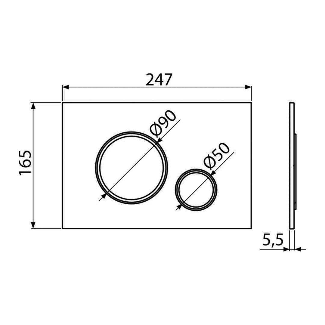 Кнопка смыва Alca M776, белый/xром Кнопка смыва Alca M776, белый/xром