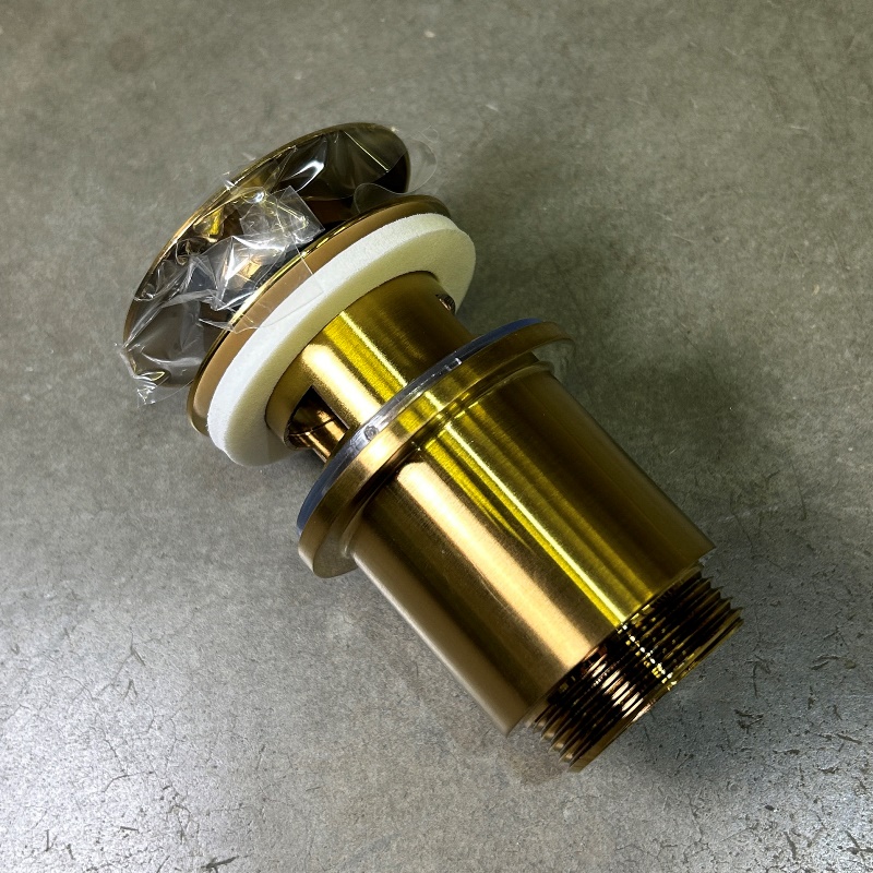 Донный клапан 1-1/4", 80мм с переливом, Золото Донный клапан 1-1/4", 80мм с переливом, Золото