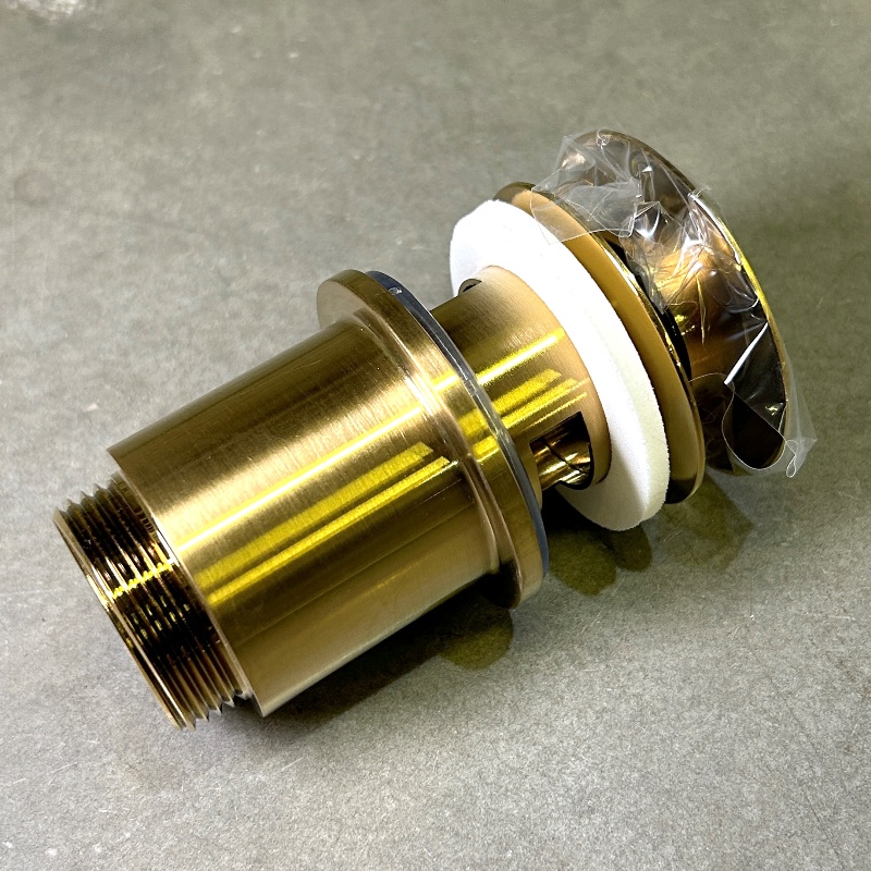 Донный клапан 1-1/4", 80мм с переливом, Золото Донный клапан 1-1/4", 80мм с переливом, Золото