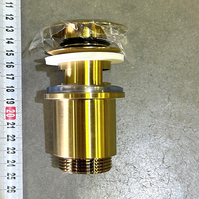 Донный клапан 1-1/4", 80мм с переливом, Золото Донный клапан 1-1/4", 80мм с переливом, Золото