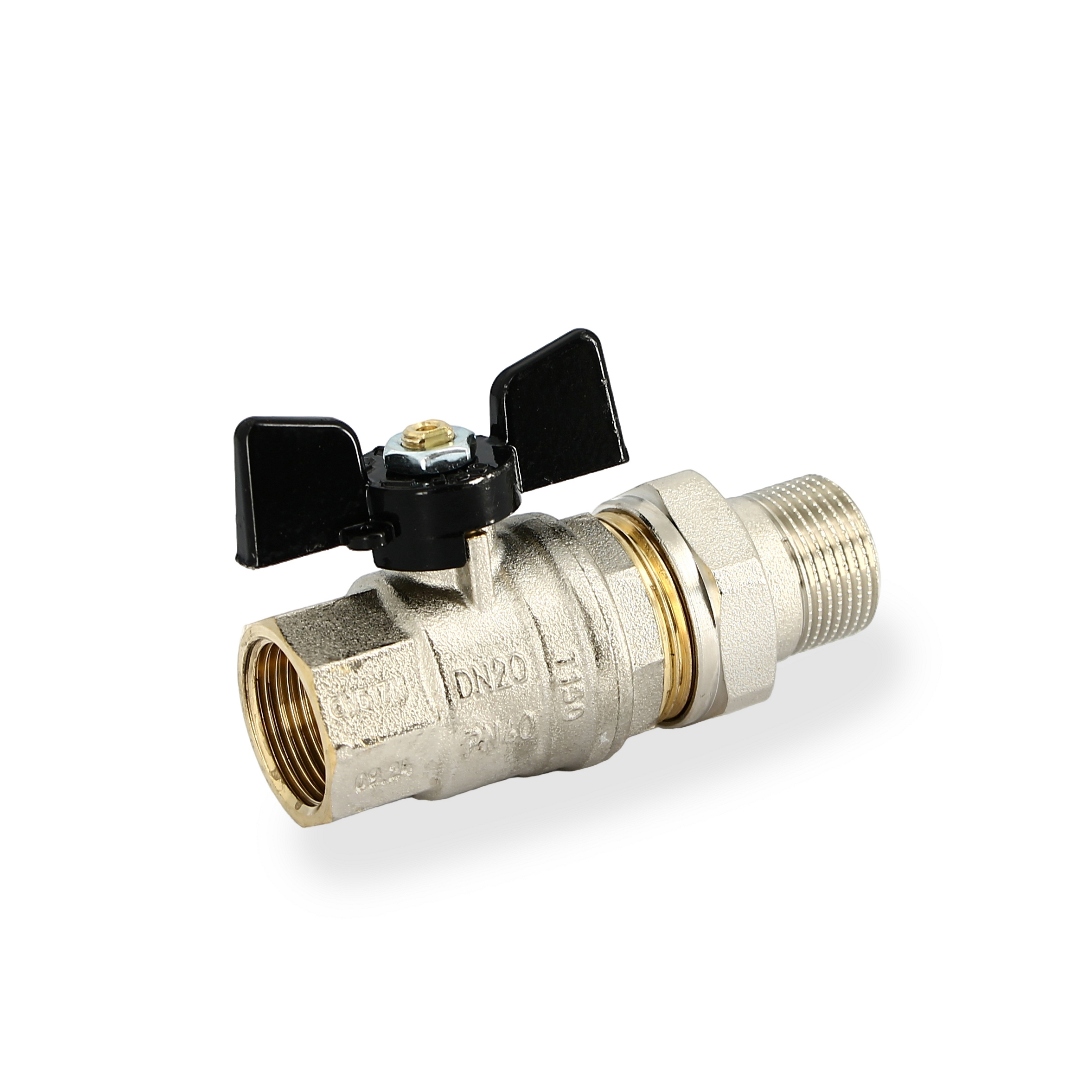 Кран с разъемным соединением НВ 3/4' бабочка OREGON серия 322 полный проход Кран с разъемным соединением НВ 3/4' бабочка OREGON серия 322 полный проход