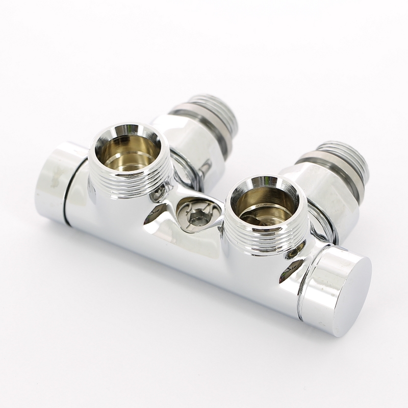 Узел ручной угловой 1/2" х 3/4" ЕК с запорным клапаном цвет хром Узел ручной угловой 1/2" х 3/4" ЕК с запорным клапаном цвет хром