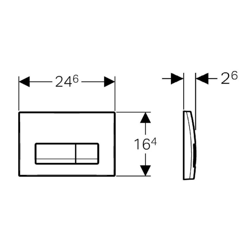 Кнопка смыва Geberit Delta50, хром Кнопка смыва Geberit Delta50, хром