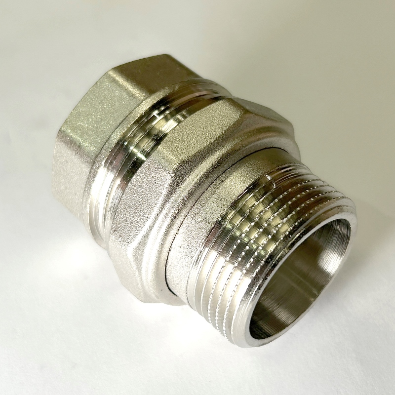 Разъемное соединение НВ 1 1/4" с прокладкой O-RING никелированное Разъемное соединение НВ 1 1/4" с прокладкой O-RING никелированное