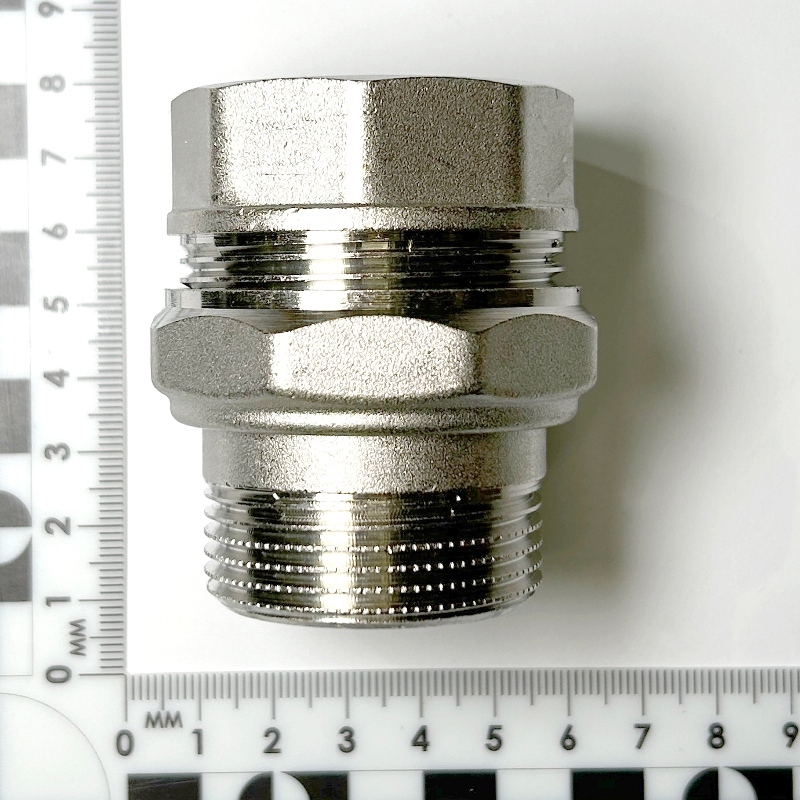 Разъемное соединение НВ 1 1/4" с прокладкой O-RING никелированное Разъемное соединение НВ 1 1/4" с прокладкой O-RING никелированное