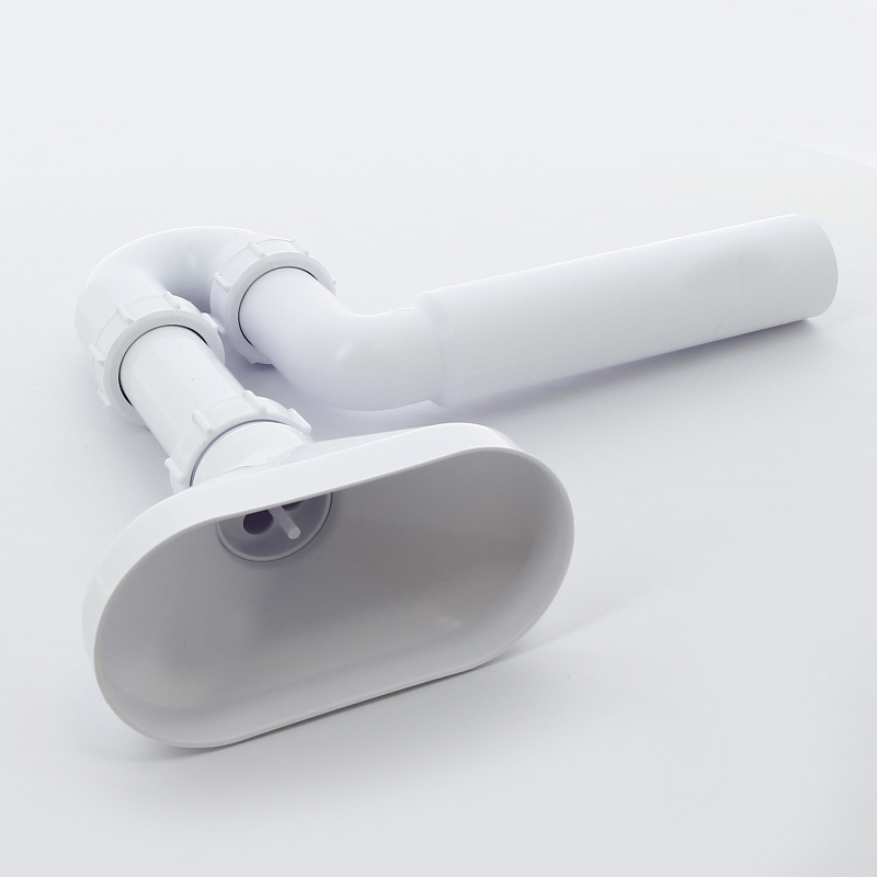 Сифон трубный 1 1/2" х 40 мм для разрыва потока с приемной воронкой, выход 50 мм, компрес. Сифон трубный 1 1/2" х 40 мм для разрыва потока с приемной воронкой, выход 50 мм, компрес.