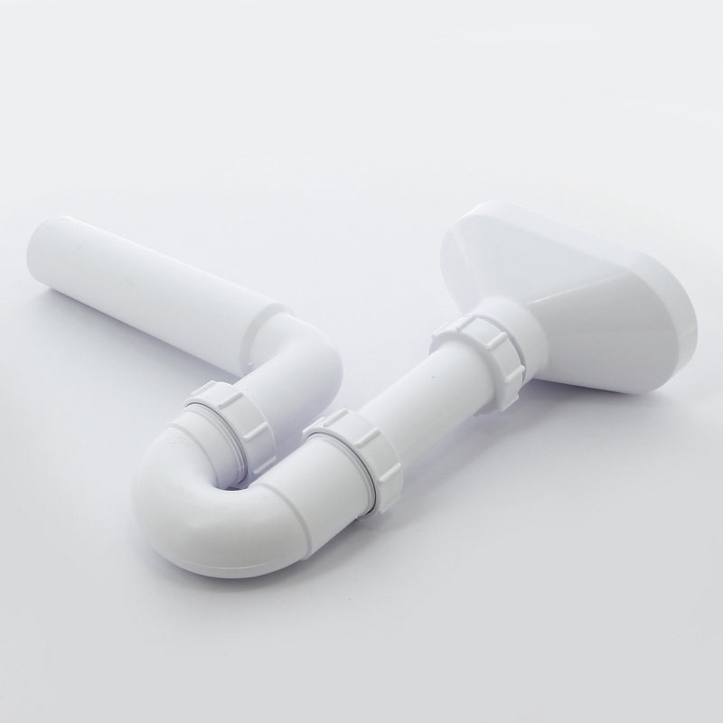 Сифон трубный 1 1/2" х 40 мм для разрыва потока с приемной воронкой, выход 50 мм, компрес. Сифон трубный 1 1/2" х 40 мм для разрыва потока с приемной воронкой, выход 50 мм, компрес.