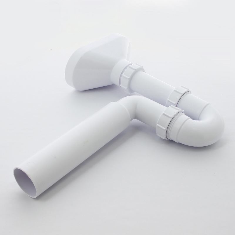 Сифон трубный 1 1/2" х 40 мм для разрыва потока с приемной воронкой, выход 50 мм, компрес. Сифон трубный 1 1/2" х 40 мм для разрыва потока с приемной воронкой, выход 50 мм, компрес.