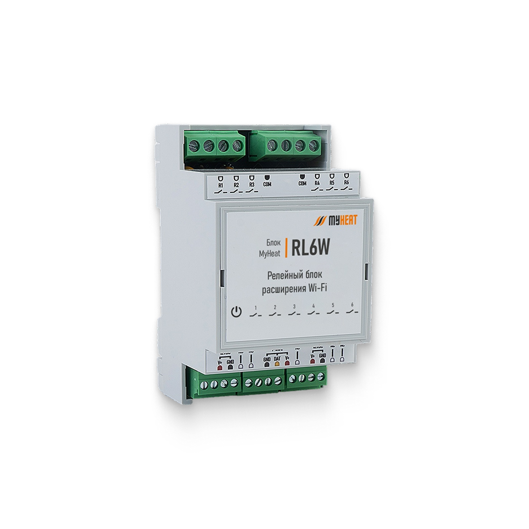 Релейный блок расширения WI‑FI MyHeat RL6W Релейный блок расширения WI‑FI MyHeat RL6W