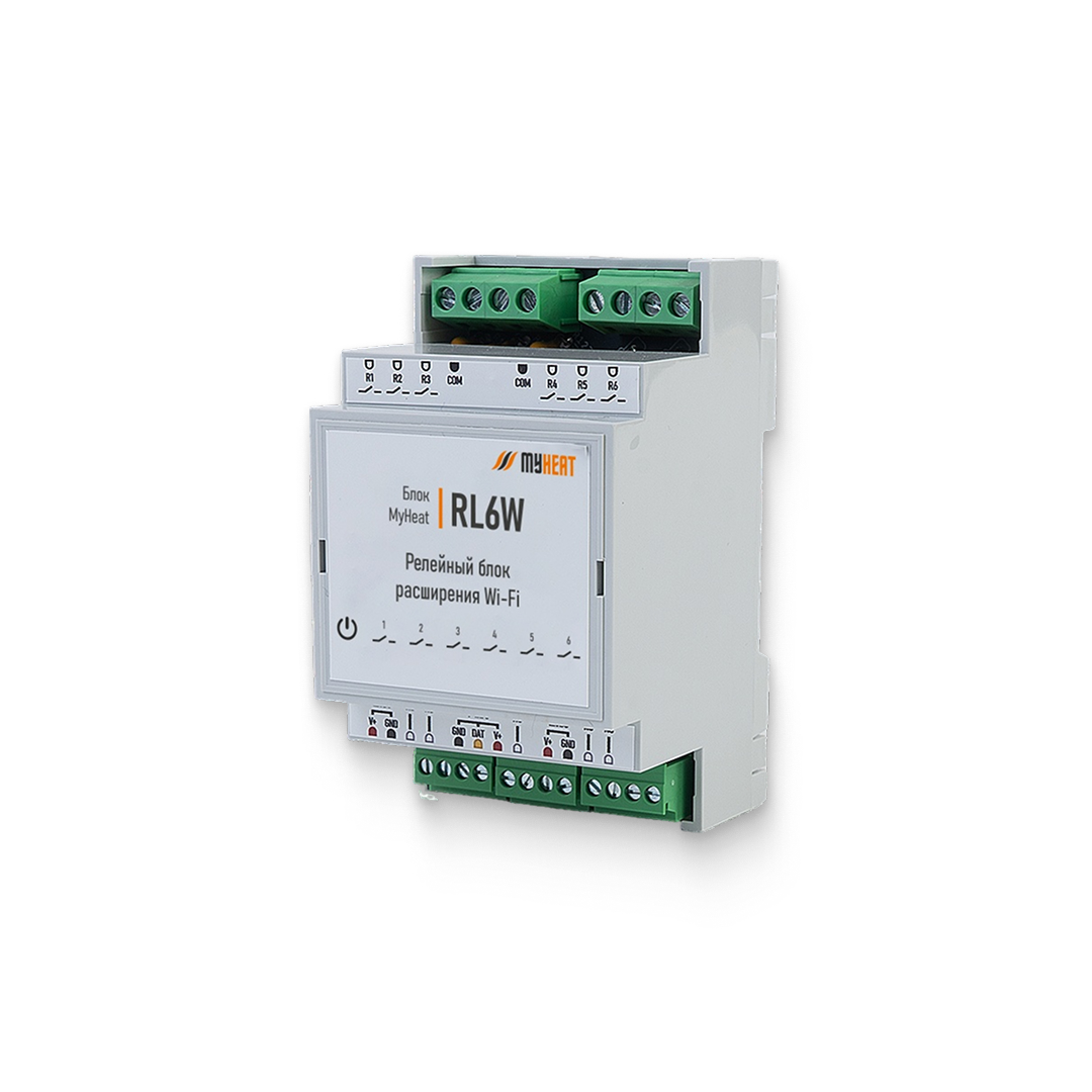 Релейный блок расширения WI‑FI MyHeat RL6W Релейный блок расширения WI‑FI MyHeat RL6W