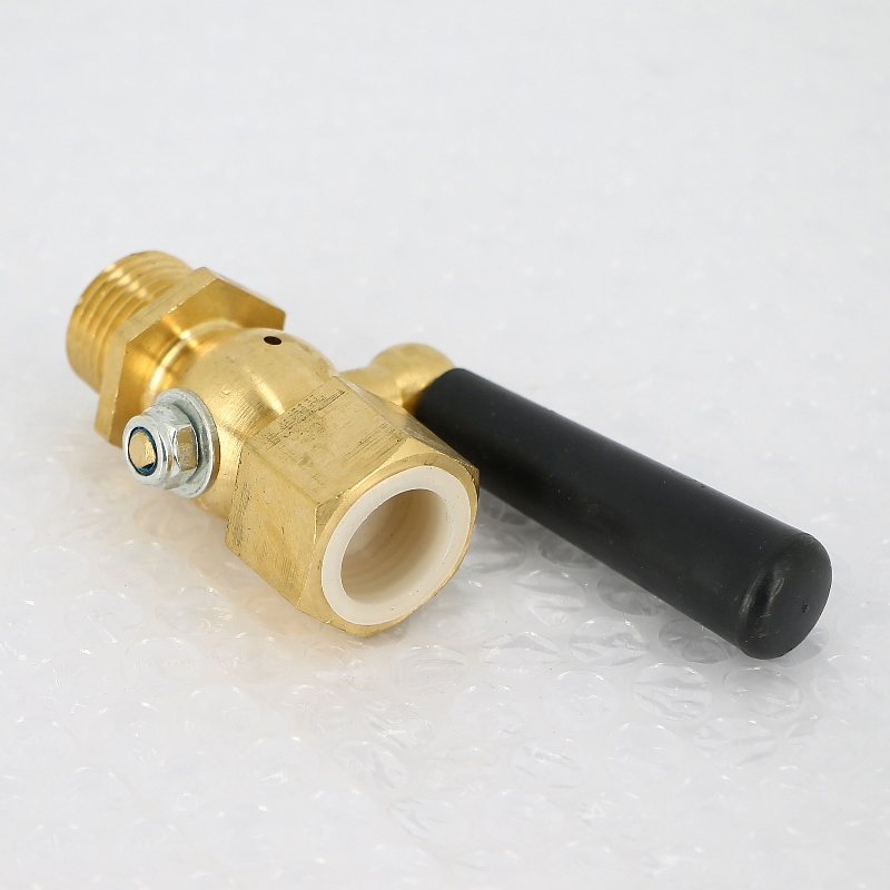 Кран НВ 1/2" для манометра, ручка черная Кран НВ 1/2" для манометра, ручка черная