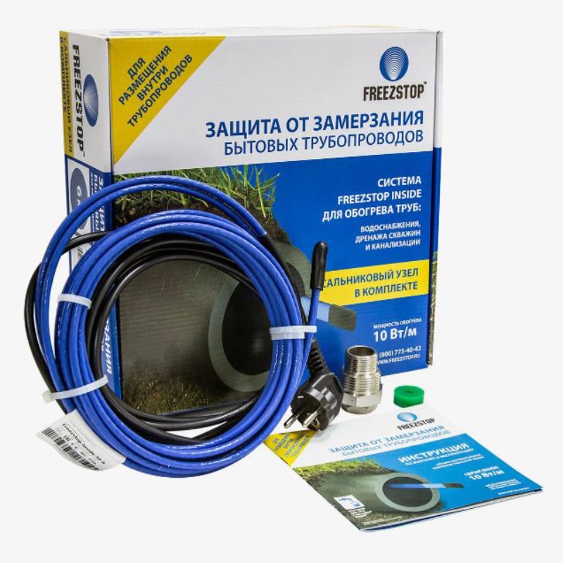 Кабель греющий Freezstop Inside 16 м (10 Вт/м) внутри трубы Кабель греющий Freezstop Inside 16 м (10 Вт/м) внутри трубы