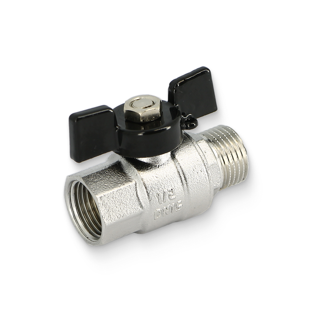 Кран НВ 1/2" полнопроходной, нержавеющая сталь, бабочка Кран НВ 1/2" полнопроходной, нержавеющая сталь, бабочка