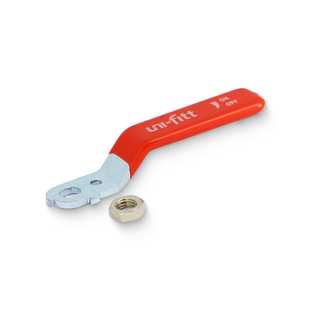 Ручка рычаг для крана 1/2"-3/4" красная, сталь Ручка рычаг для крана 1/2"-3/4" красная, сталь