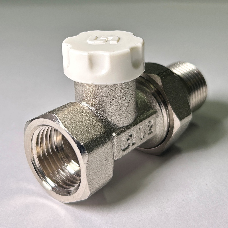 Вентиль обратный НВ 1/2" с разъёмным соединением, никелированный Вентиль обратный НВ 1/2" с разъёмным соединением, никелированный