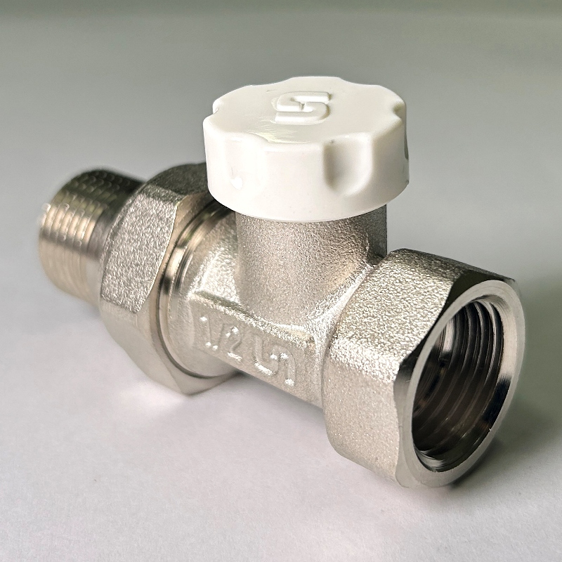 Вентиль обратный НВ 1/2" с разъёмным соединением, никелированный Вентиль обратный НВ 1/2" с разъёмным соединением, никелированный