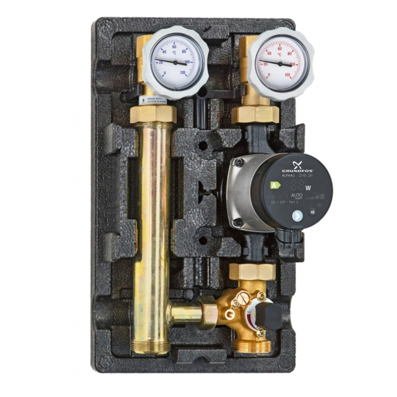 НСГ DN25, с термосмесителем, Grundfos UPM3 HYBRID 25-70 НСГ DN25, с термосмесителем, Grundfos UPM3 HYBRID 25-70