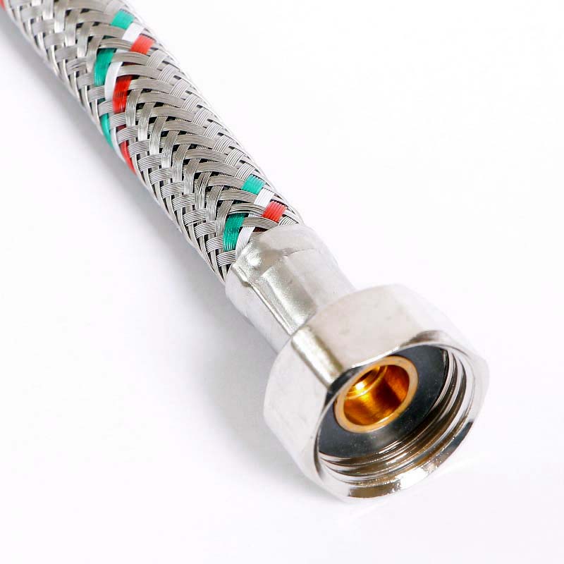 Гибкая подводка для смесителя МL10х1 - 1/2", 50 см, удл. штуцер, DN 8, оплётка из нерж. стали Гибкая подводка для смесителя МL10х1 - 1/2", 50 см, удл. штуцер, DN 8, оплётка из нерж. стали