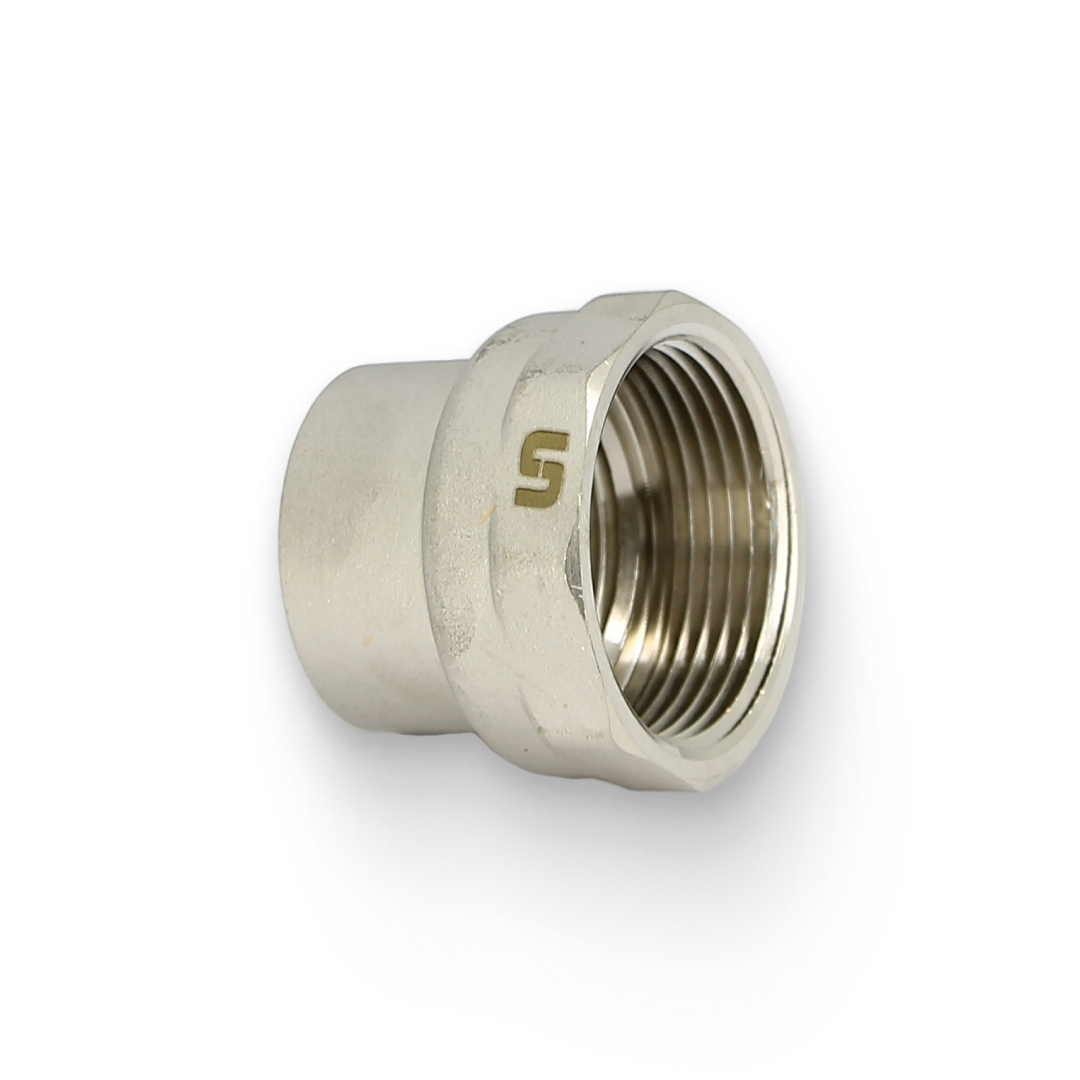 Муфта переходная 1 1/4" х 1", никелированная Муфта переходная 1 1/4" х 1", никелированная