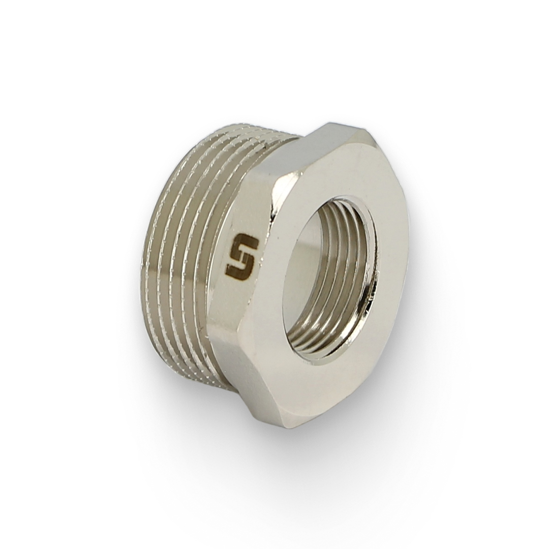 Футорка НВ 1 1/4" х 3/4", никелированная Футорка НВ 1 1/4" х 3/4", никелированная