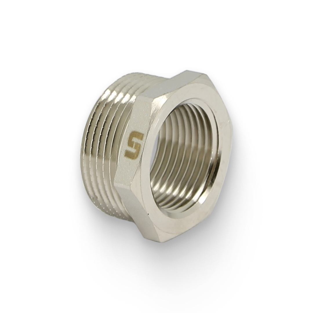 Футорка НВ 1 1/4" х 1", никелированная Футорка НВ 1 1/4" х 1", никелированная