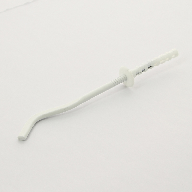 Кронштейн штыревой 7х180 плоский эмалированный с дюбелем 10х75 Кронштейн штыревой 7х180 плоский эмалированный с дюбелем 10х75