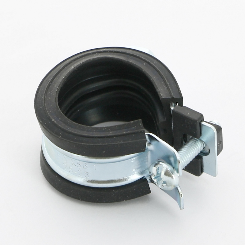 Хомут KSB1 М8 3/4" (25-28 мм) 1 винт. с уплотн. epdm, быстрый замок Хомут KSB1 М8 3/4" (25-28 мм) 1 винт. с уплотн. epdm, быстрый замок