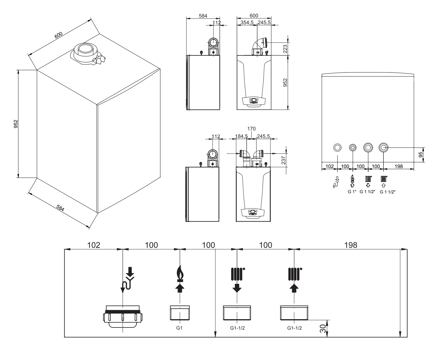 Подключение котла baxi ampera 12 Котел газовый настенный BAXI Duo-tec MP 1.90 одноконтурный закрытая камера сгора