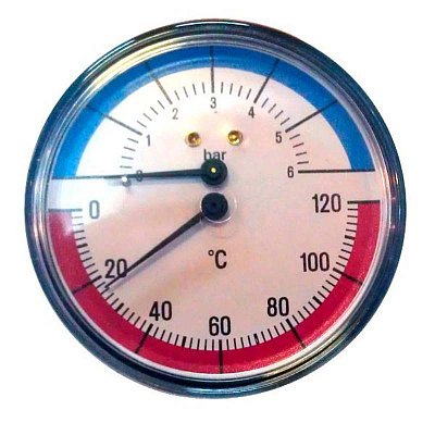 Термоманометр F+R 818/40(1/2",40м вод.ст,120С)аксиальный