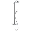 Душевая система HG Croma Showerpipe 220 1jet с термостатическим смесителем для ванны, хром