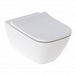 Унитаз подвесной Geberit Smyle Square безободковый, с сиденьем SoftClose и QuickRelease, 54х35 см крышка "внахлест"
