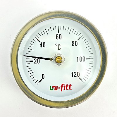 Термометр Uni-Fitt накладной 120 C диаметр 63 мм с пружиной